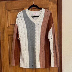 Jess Lea Knit Color Block Sweater